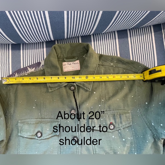 Free People Olive Green Star-Patterned Women's Jacket - Picture 14 of 16